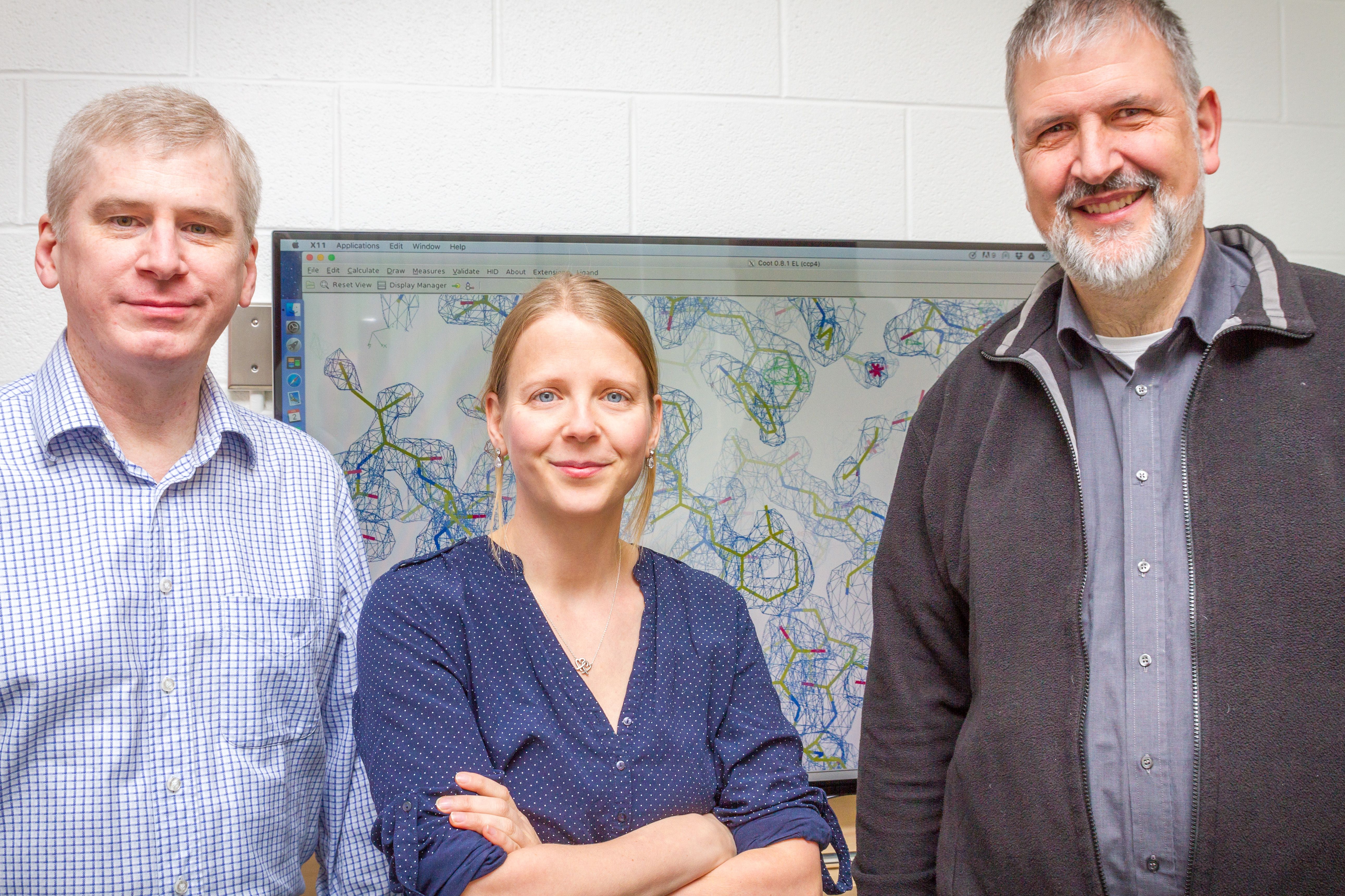 From left, authors Bryan T. Eger, Jana Broecker, and Prof. Oliver P. Ernst