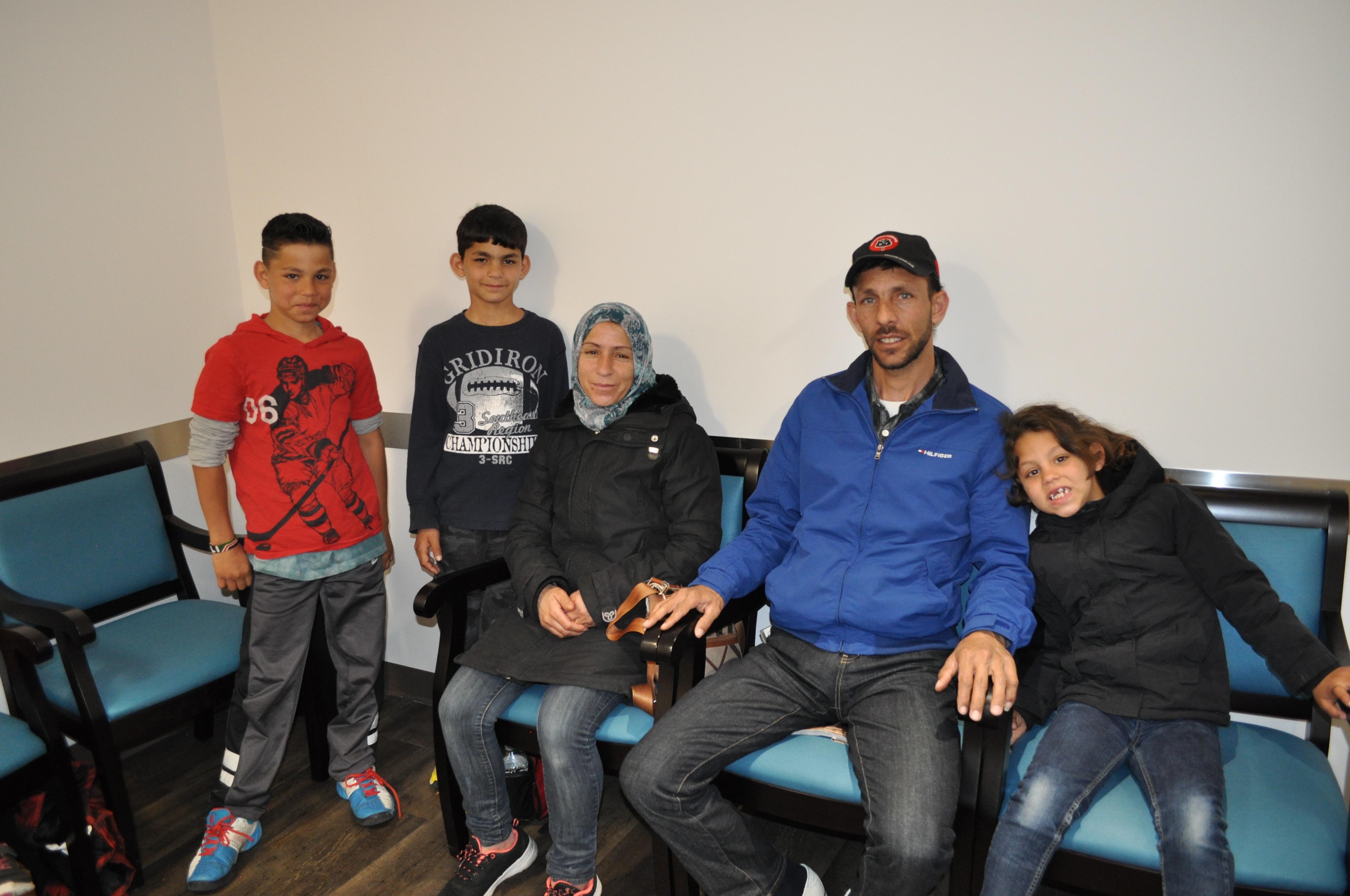 Members of the Malak family, Syrian immigrants who came to Canada in 2015 after three years in a refugee camp