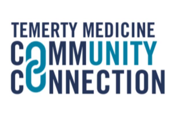 A wordmark for the Temerty Medicine Community Connection series