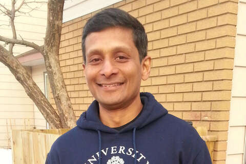 Second-year Physician Assistant student Sunil Bacharanianda