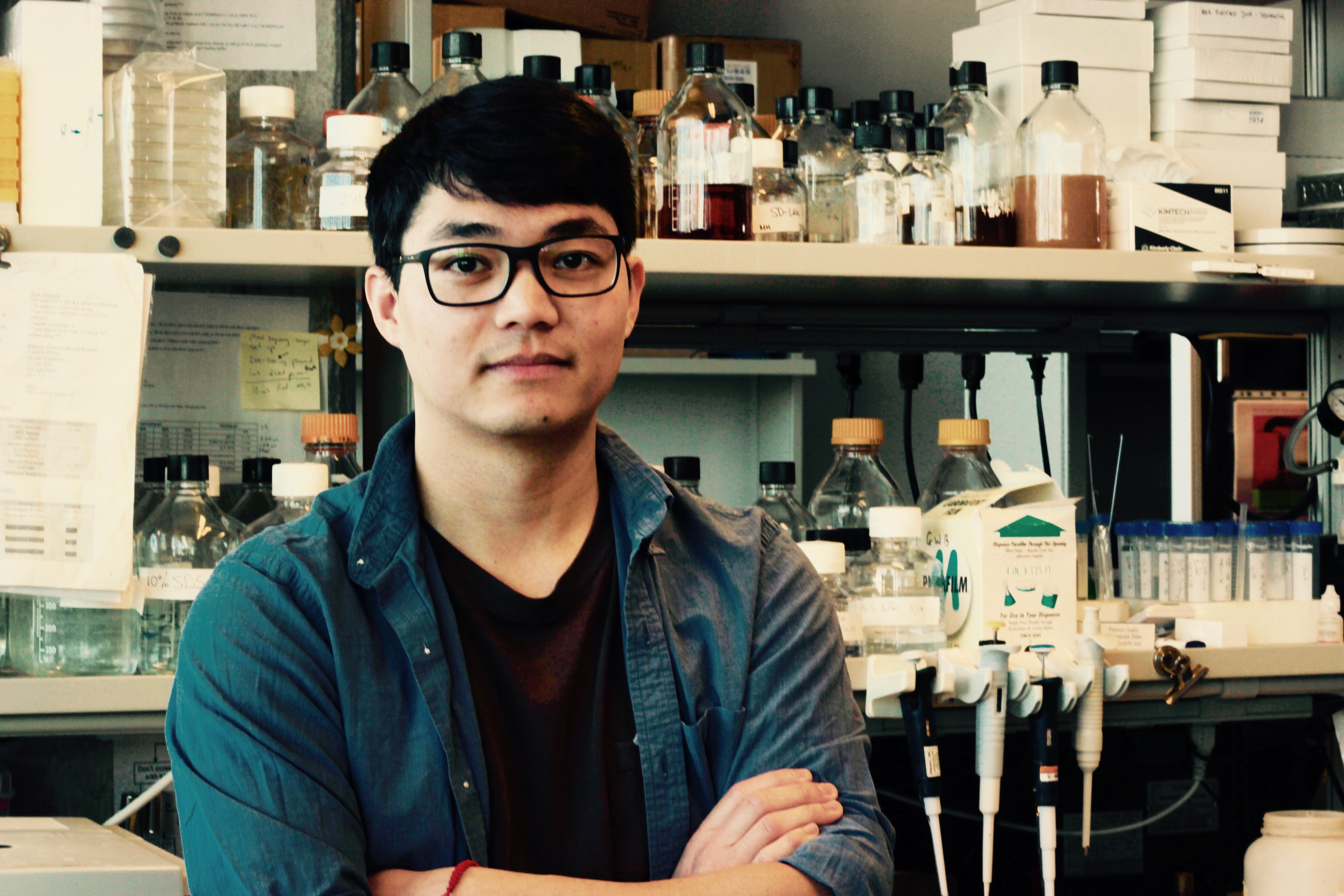 Brandon Ho – graduate student in the lab (Credit: J Drinjakovic)