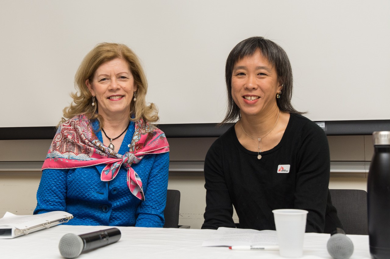 Professor Emerita Catharine Whiteside and Dr. Wendy Lai. Photo by Steven Lee