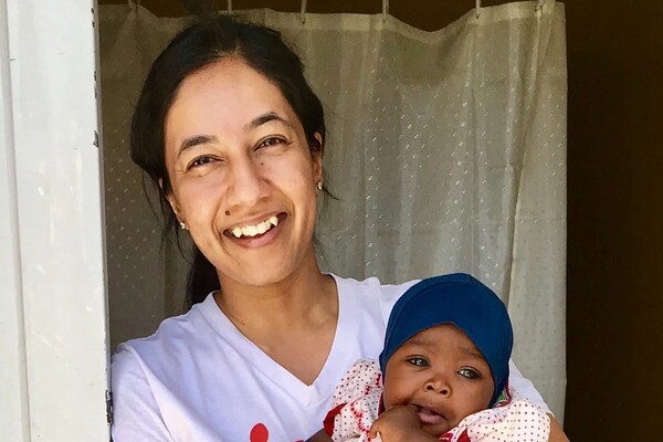 Karthika Devarajan and child patient