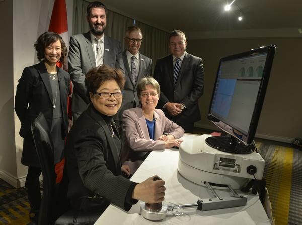 Minister Alice Wong (centre) at launch of AGE-WELL.