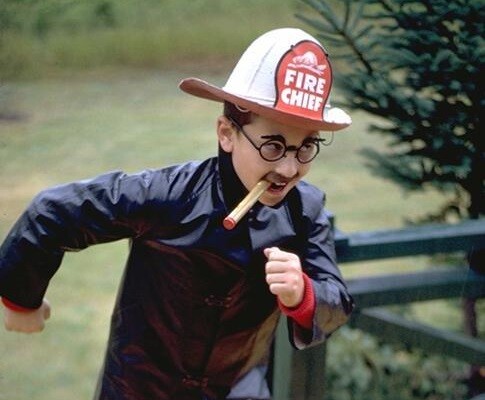 Professor David Goldbloom as a child, impersonating Groucho Marx