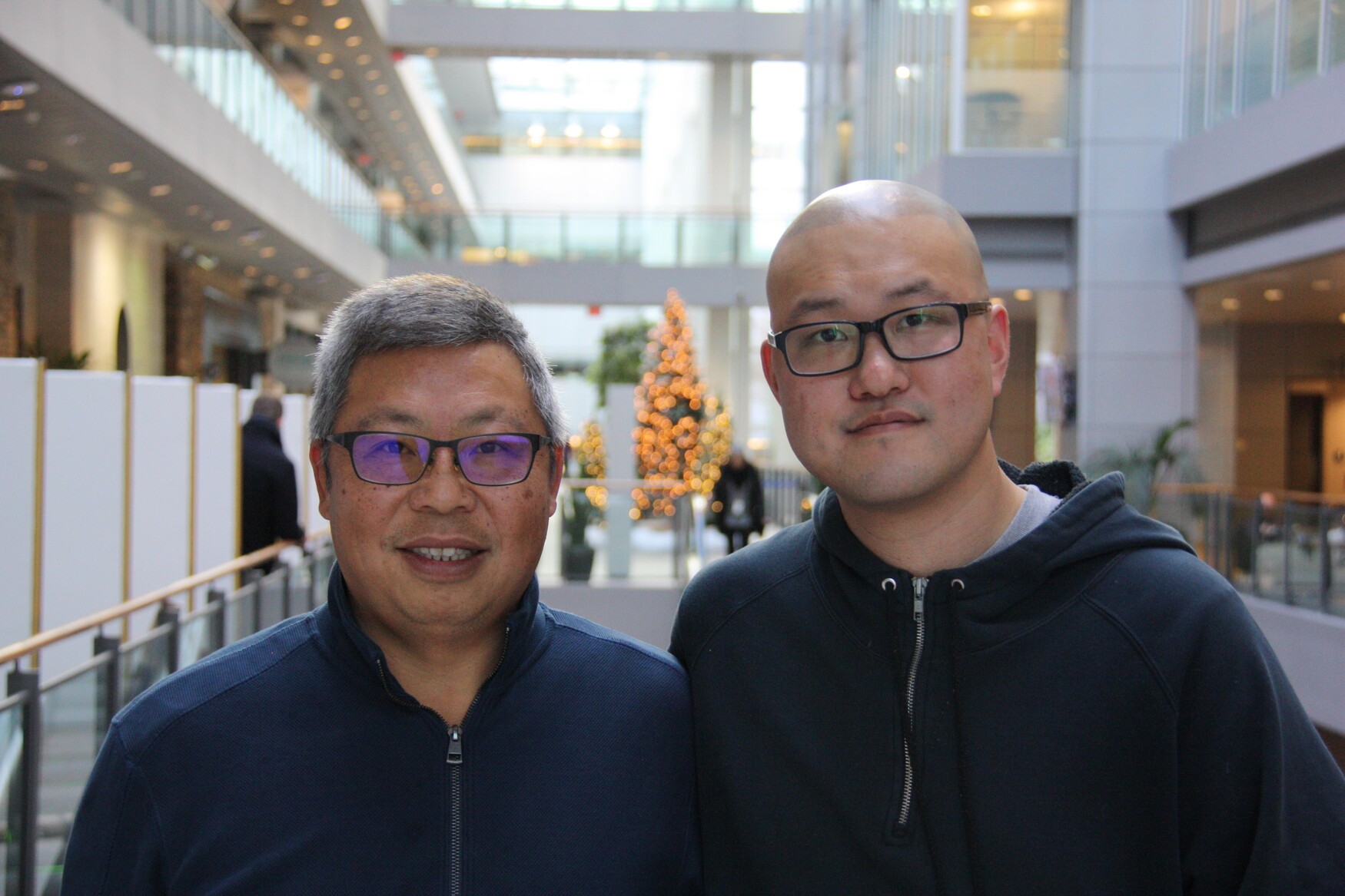 Professor Jun Liu and postdoctoral fellow Sang Kyun (Steven) Ahn