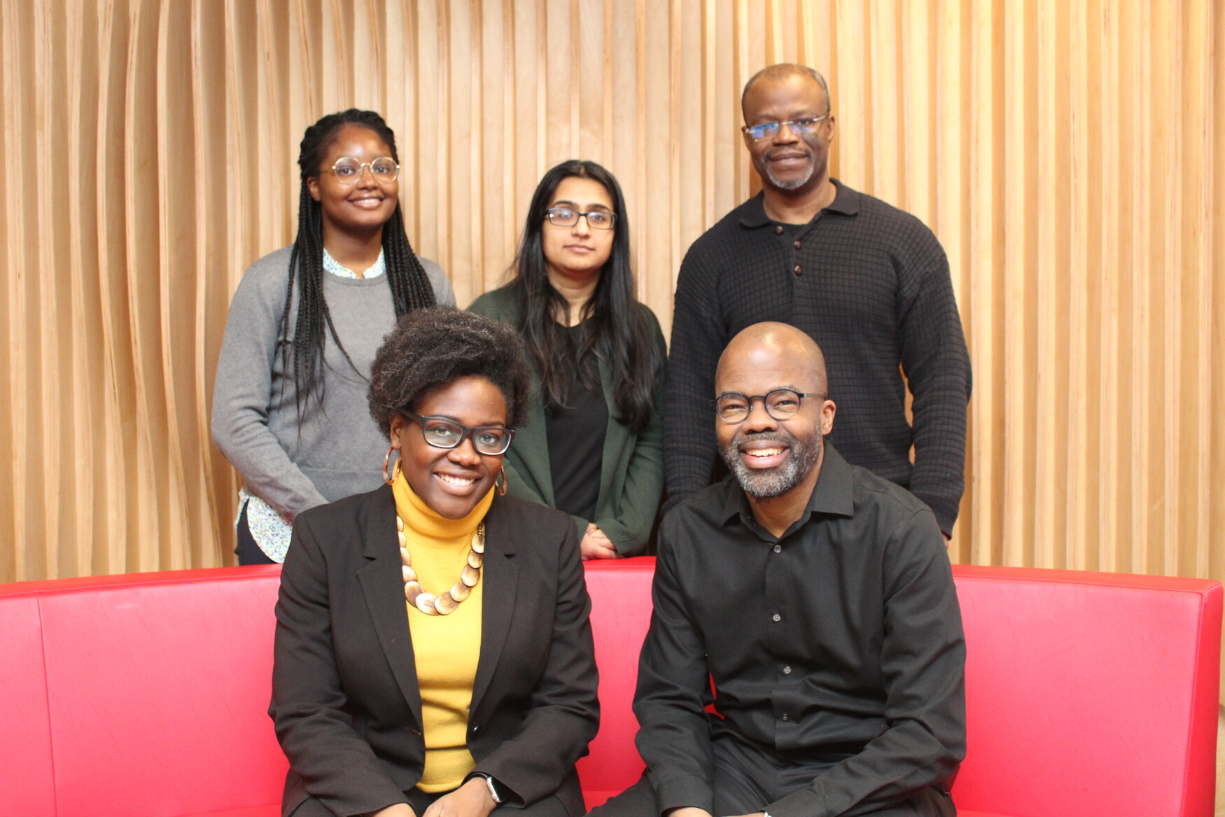 Professor Onye Nnorom (centre left) and colleagues